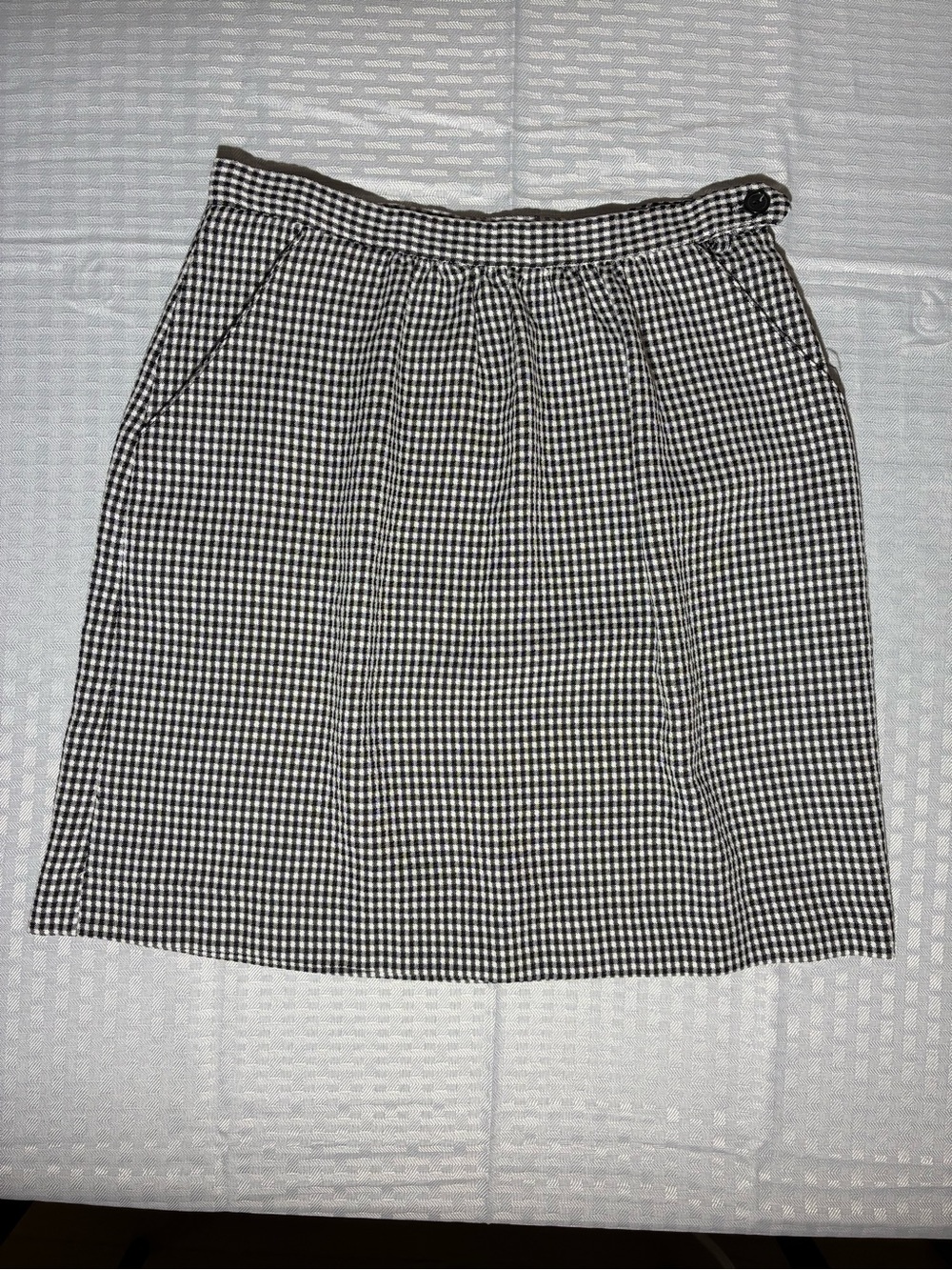 Premier Black & White Gingham A-Line Skirt
